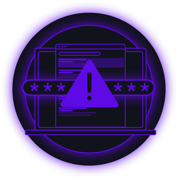 Glowing Purple Security Warning