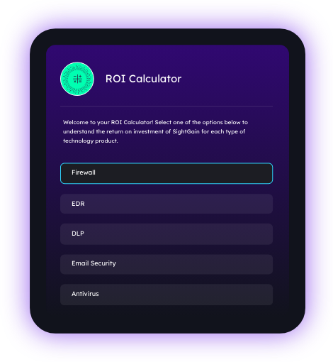 SightGain Cybersecurity ROI Calculator