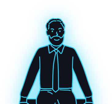 Glowing Blue Character